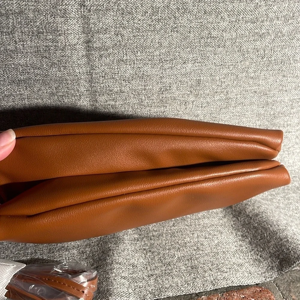 Anthropologie Cinched Faux-Leather Clutch . NWT - Picture 4 of 8